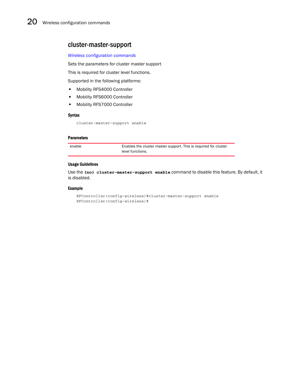 Cluster-master-support | Brocade Communications Systems RFS6000 User Manual | Page 618 / 839