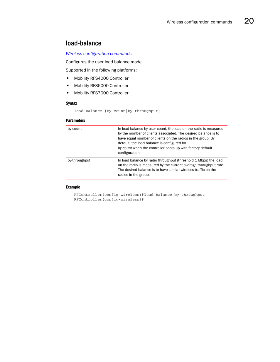 Load-balance | Brocade Communications Systems RFS6000 User Manual | Page 633 / 839