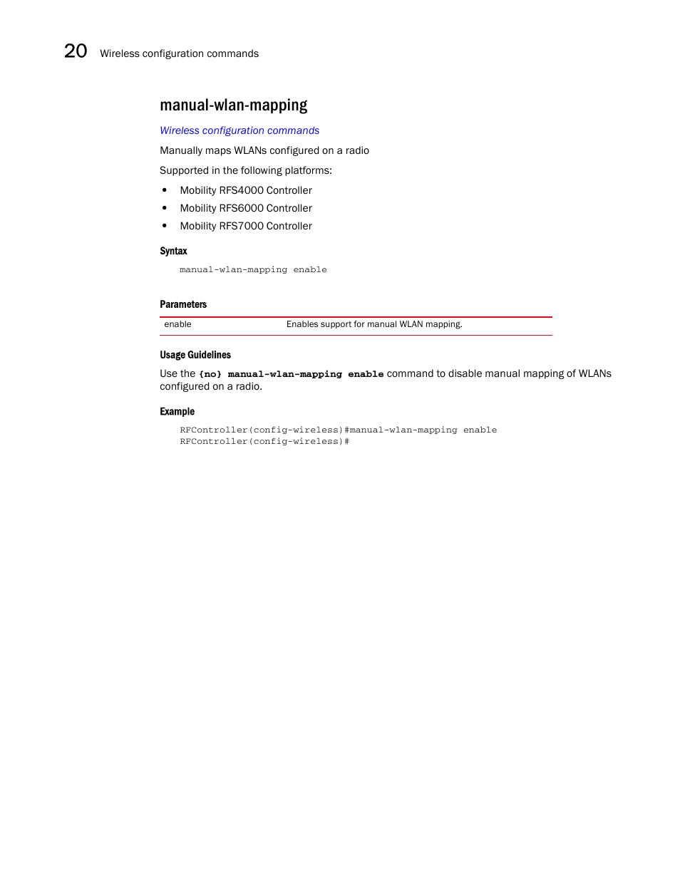 Manual-wlan-mapping | Brocade Communications Systems RFS6000 User Manual | Page 636 / 839
