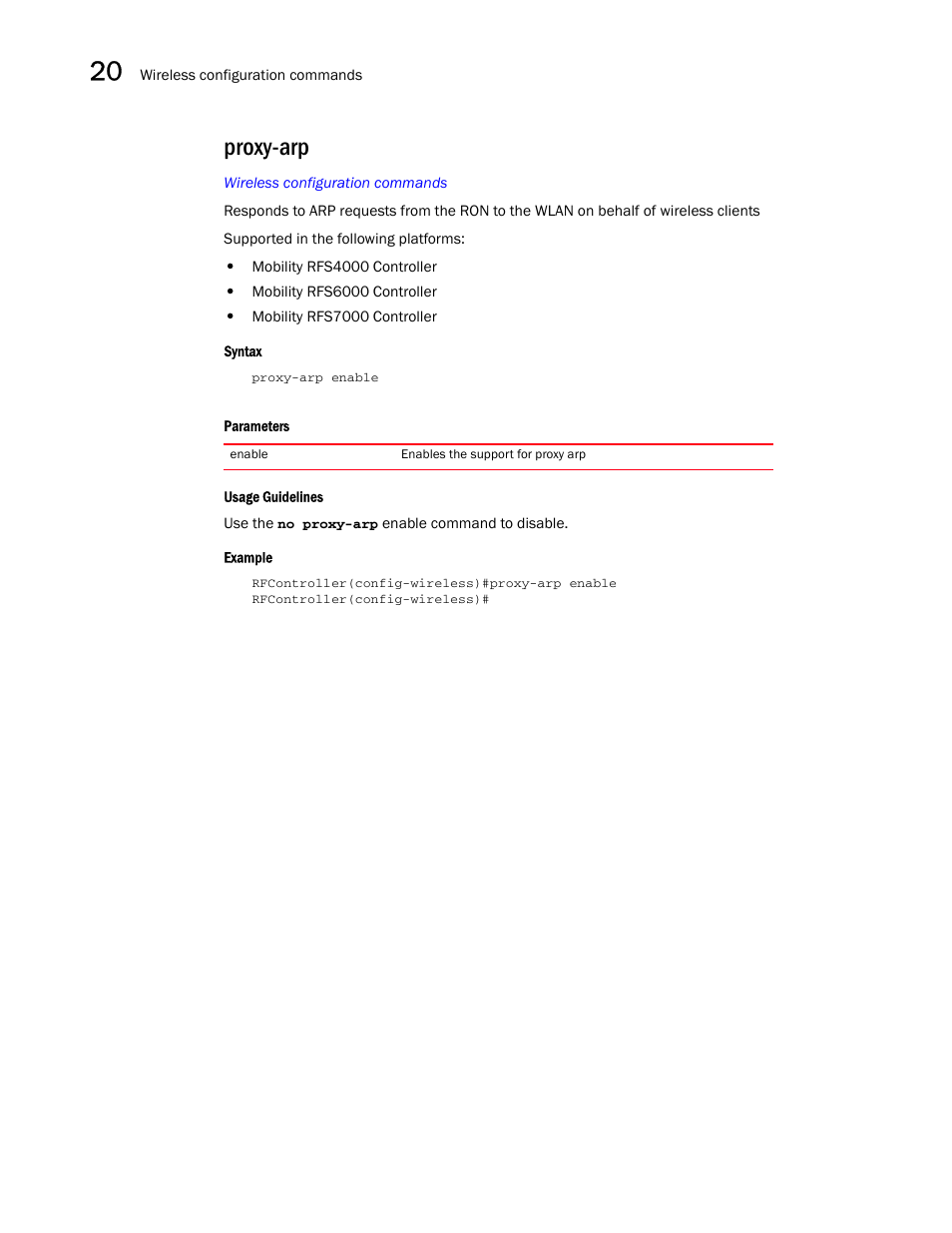 Proxy-arp | Brocade Communications Systems RFS6000 User Manual | Page 644 / 839