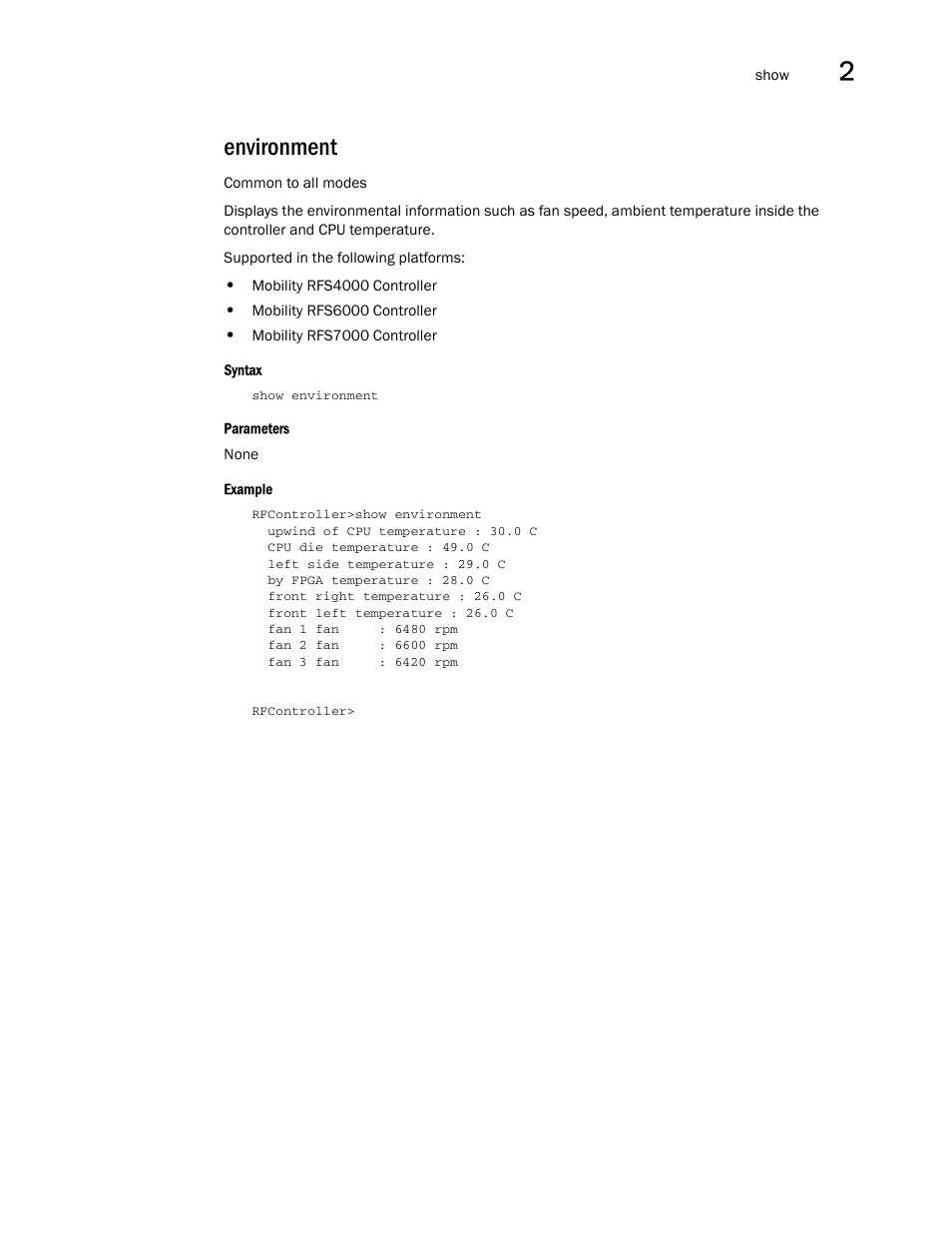 Environment | Brocade Communications Systems RFS6000 User Manual | Page 69 / 839