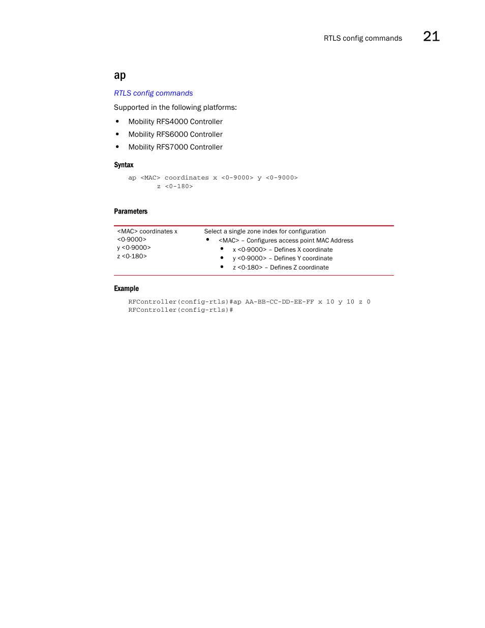 Brocade Communications Systems RFS6000 User Manual | Page 729 / 839