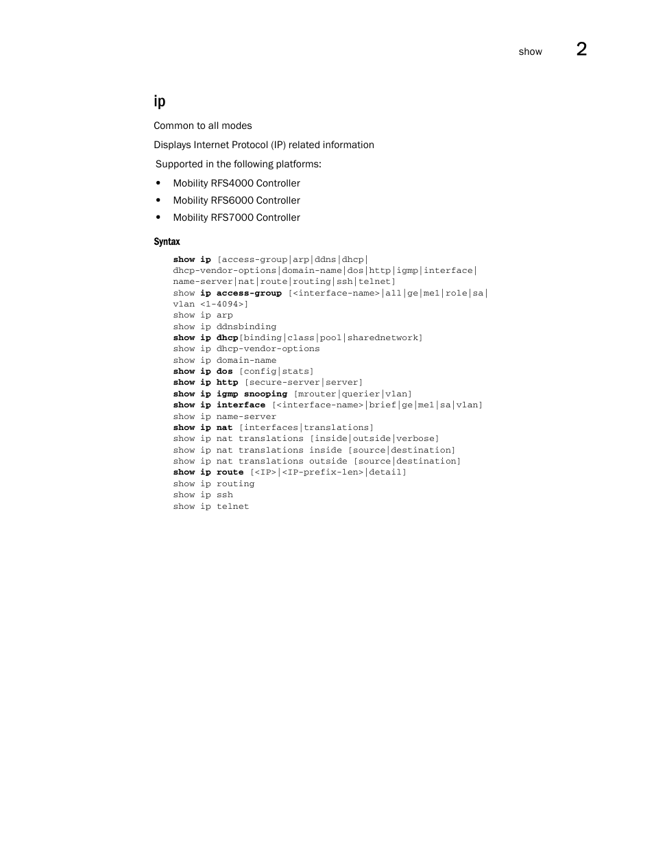 Brocade Communications Systems RFS6000 User Manual | Page 73 / 839