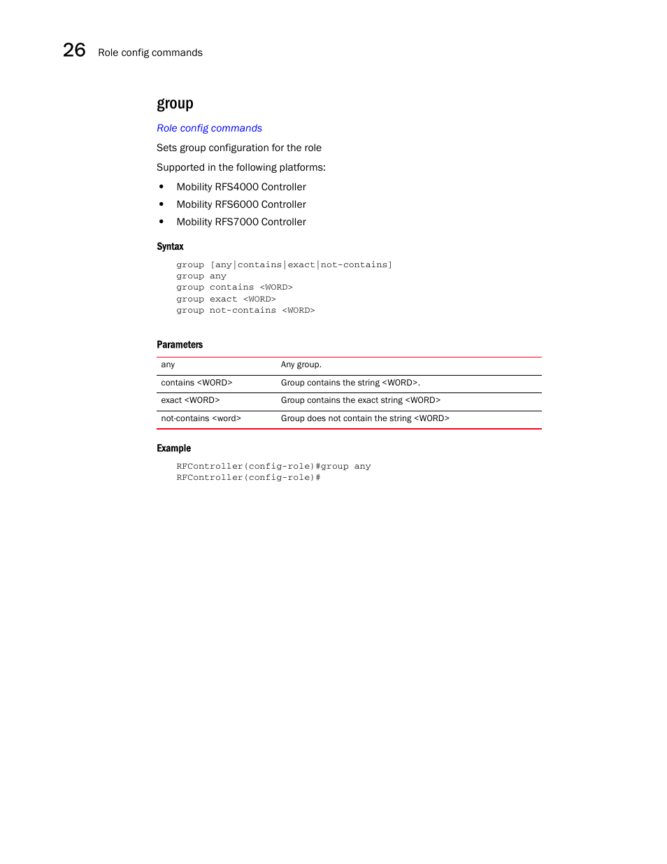 Group | Brocade Communications Systems RFS6000 User Manual | Page 808 / 839