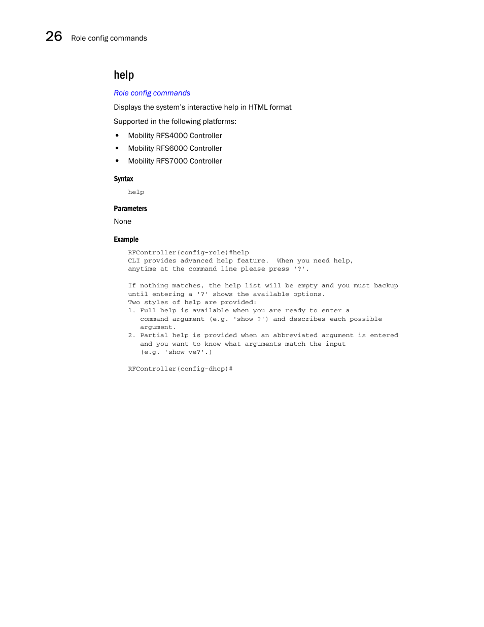 Help | Brocade Communications Systems RFS6000 User Manual | Page 816 / 839