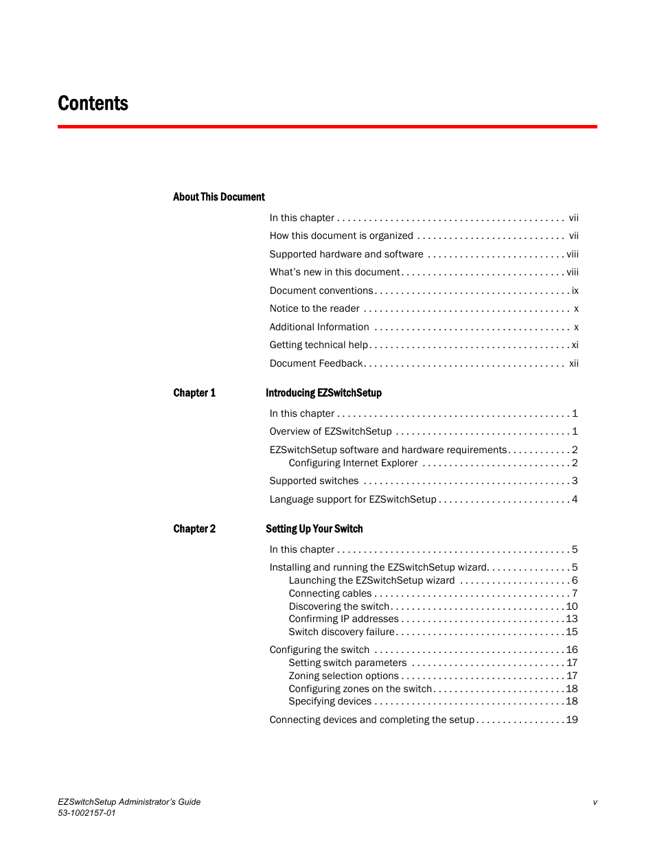 Brocade Communications Systems Brocade EZSwitchSetup 5100 User Manual | Page 5 / 64