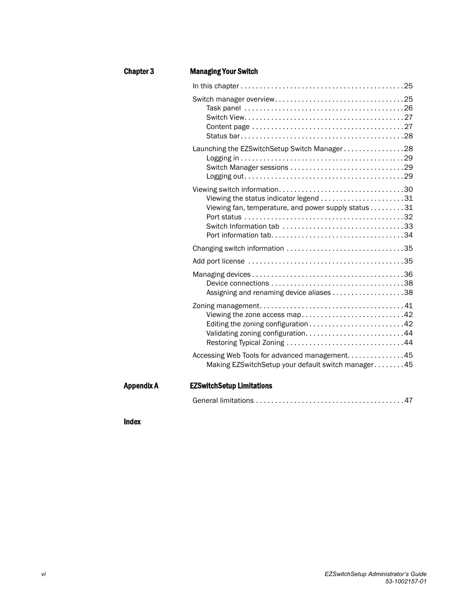 Brocade Communications Systems Brocade EZSwitchSetup 5100 User Manual | Page 6 / 64