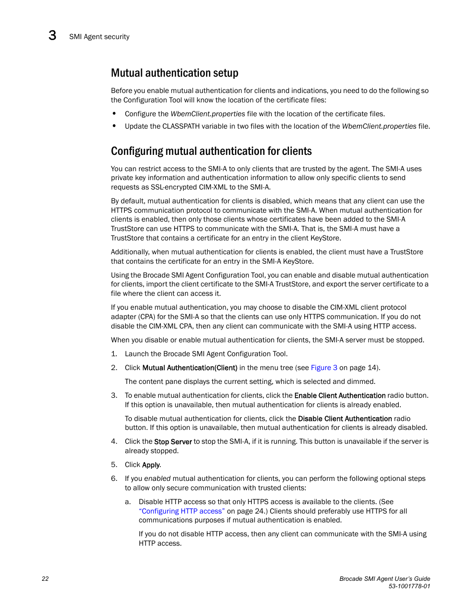 Mutual authentication setup, Configuring mutual authentication for clients | Brocade Communications Systems 53-1001778-01 User Manual | Page 38 / 90