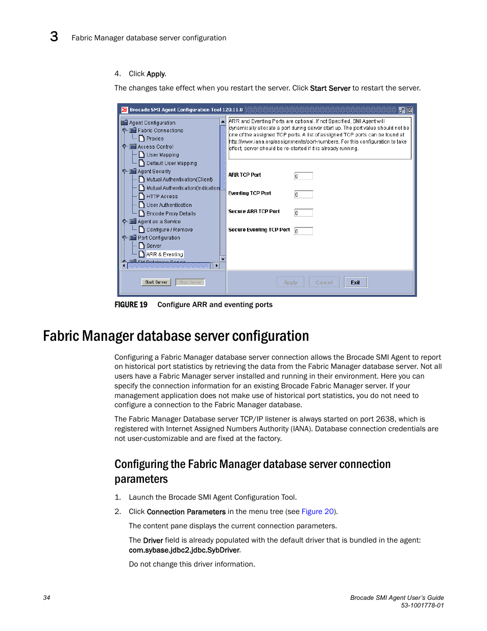 Fabric manager database server configuration | Brocade Communications Systems 53-1001778-01 User Manual | Page 50 / 90