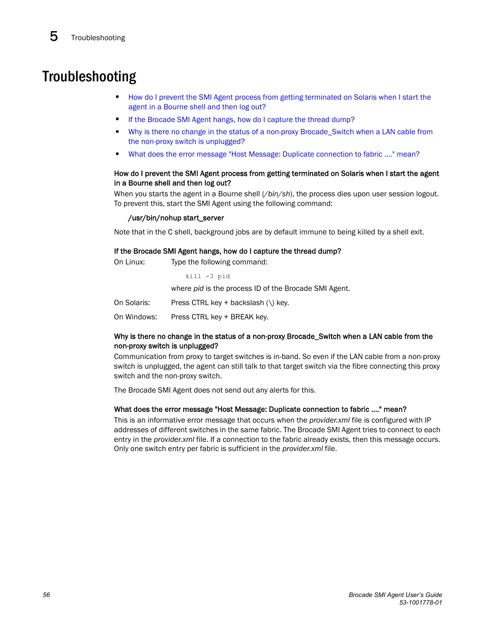 Troubleshooting | Brocade Communications Systems 53-1001778-01 User Manual | Page 72 / 90