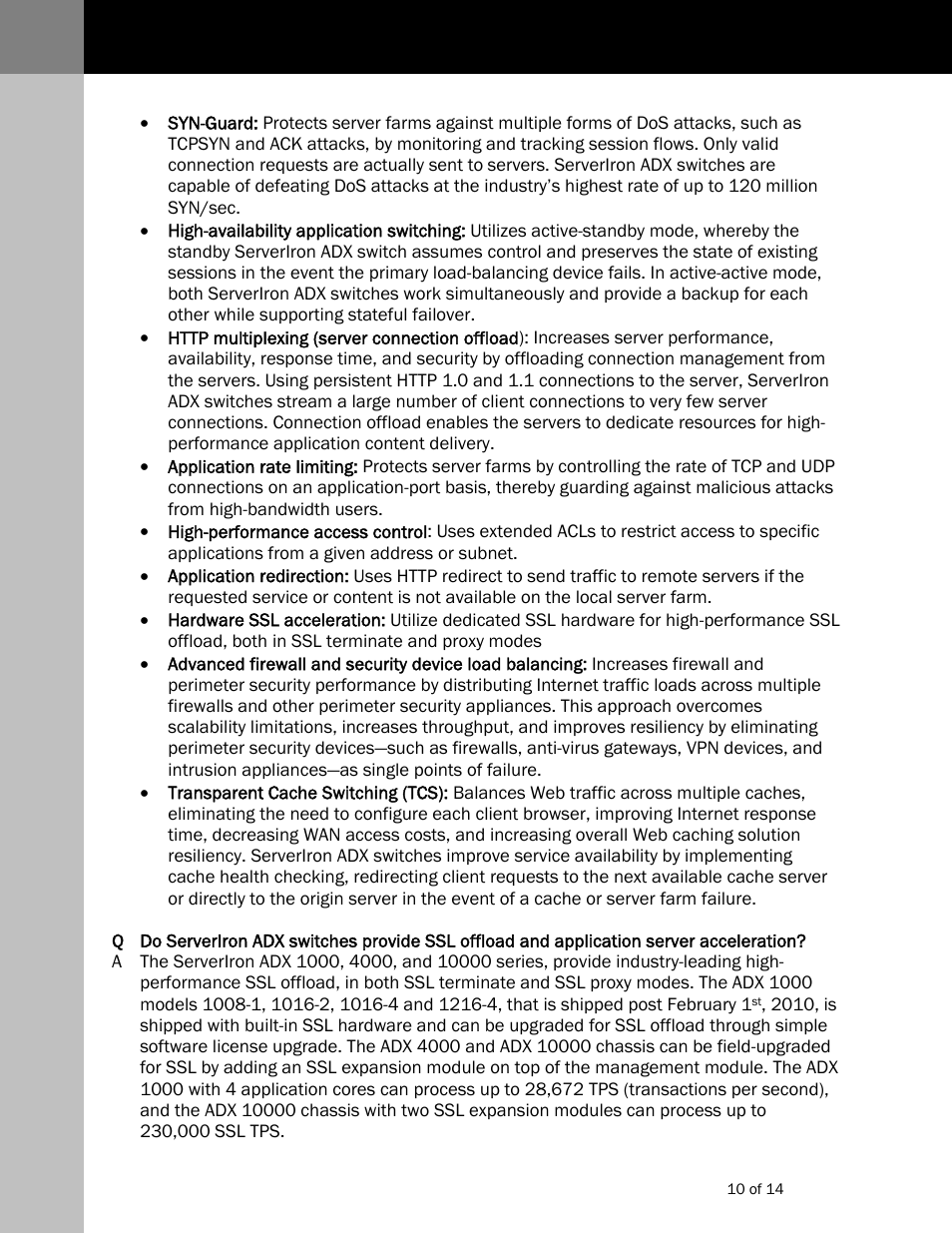 Brocade Communications Systems Brocade Serveiron 1000 User Manual | Page 10 / 14