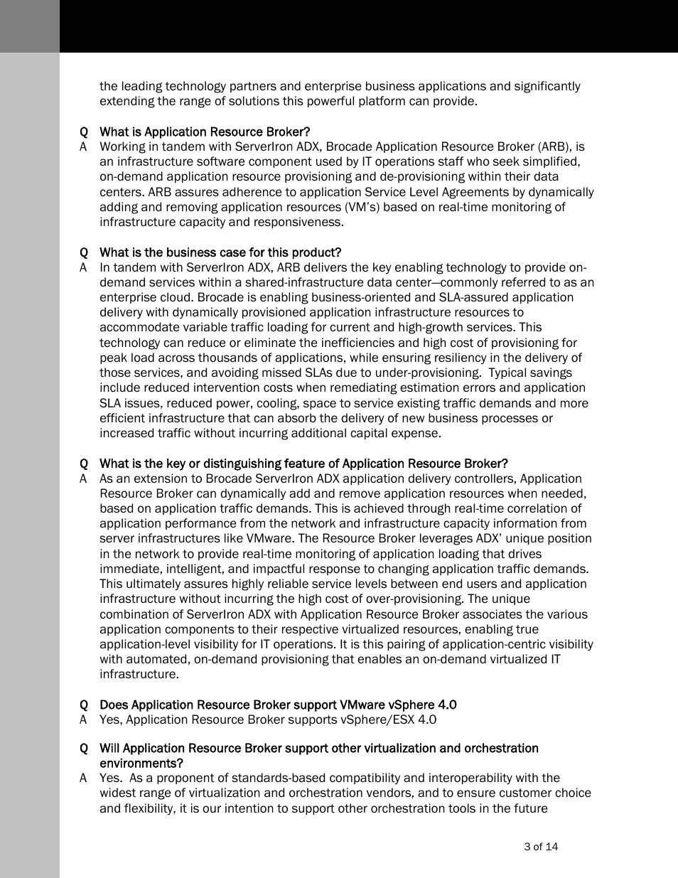 Brocade Communications Systems Brocade Serveiron 1000 User Manual | Page 3 / 14