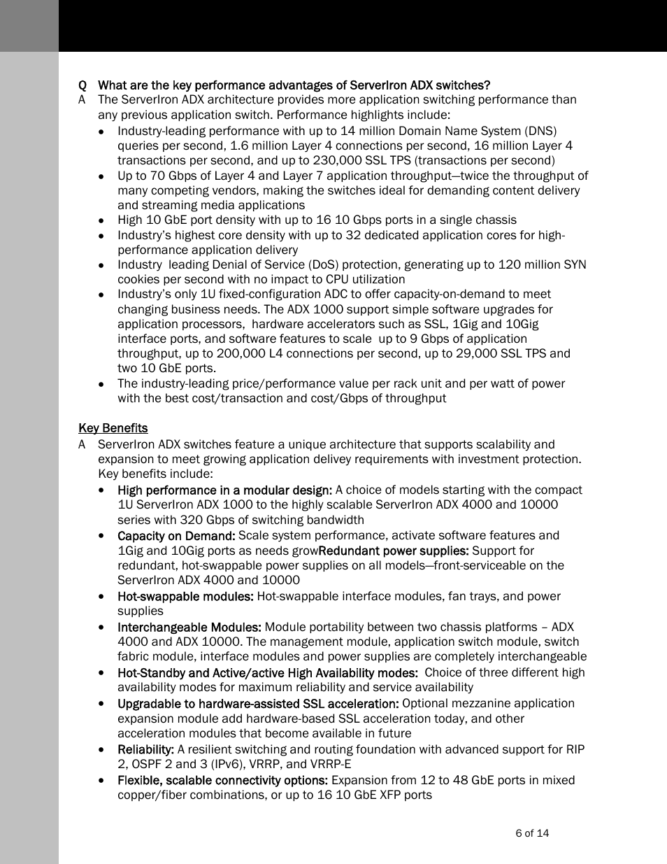 Brocade Communications Systems Brocade Serveiron 1000 User Manual | Page 6 / 14