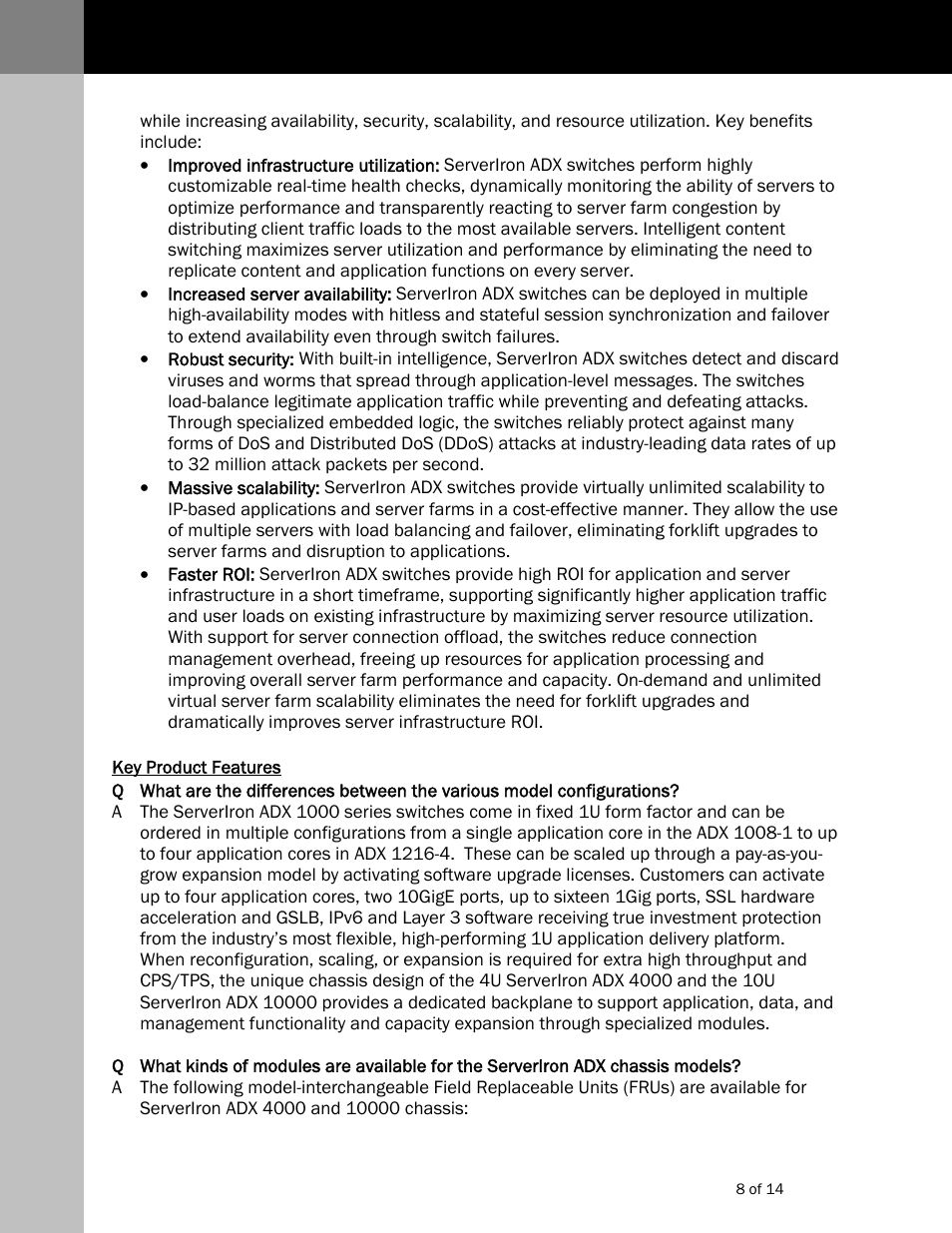 Brocade Communications Systems Brocade Serveiron 1000 User Manual | Page 8 / 14