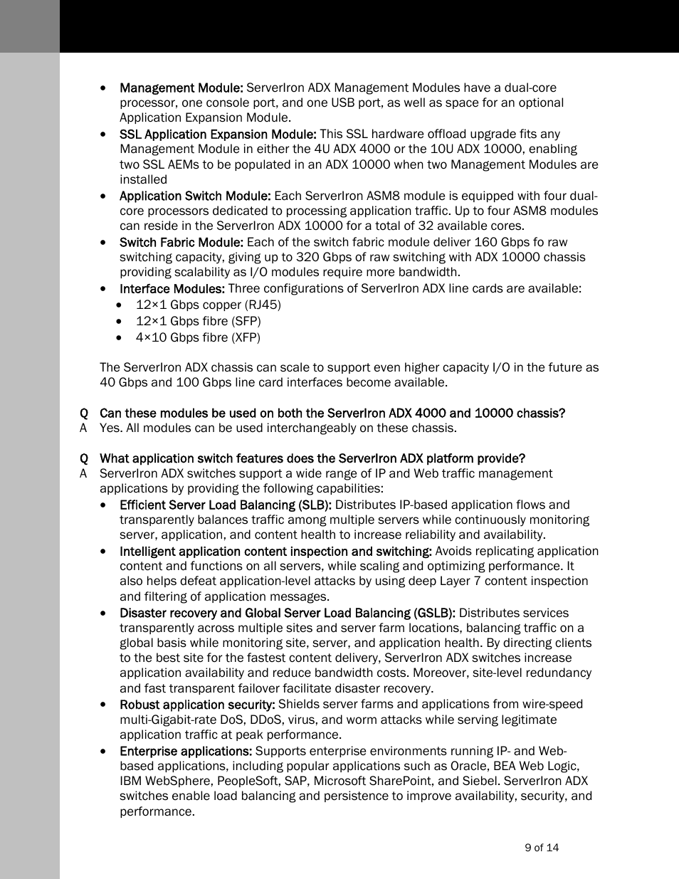 Brocade Communications Systems Brocade Serveiron 1000 User Manual | Page 9 / 14