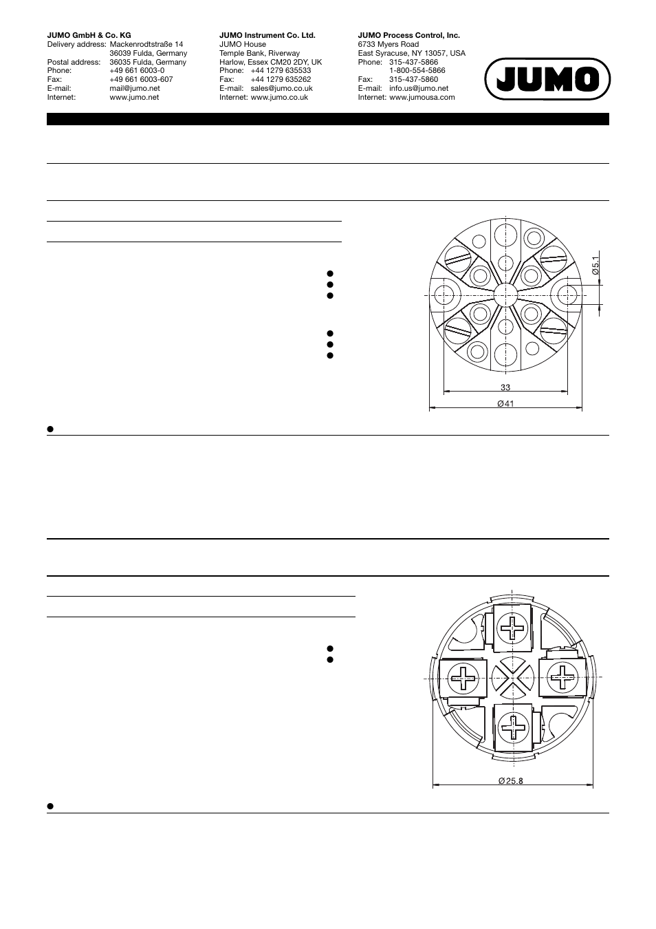 JUMO 909715 Terminal Heads Data Sheet User Manual | Page 5 / 5