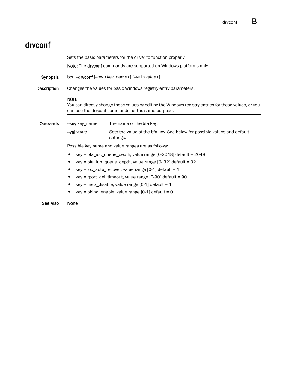 Drvconf | Brocade Communications Systems 415 User Manual | Page 153 / 186