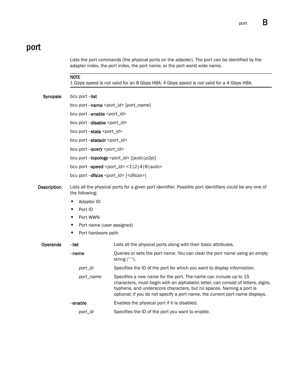 Port | Brocade Communications Systems 415 User Manual | Page 165 / 186
