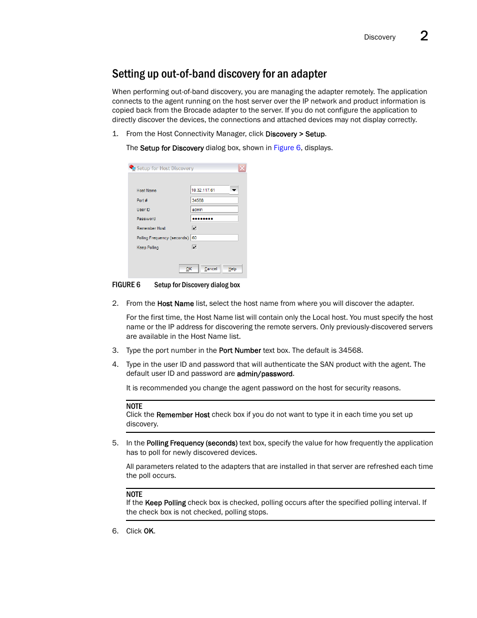 Setting up out-of-band discovery for an adapter | Brocade Communications Systems 415 User Manual | Page 29 / 186