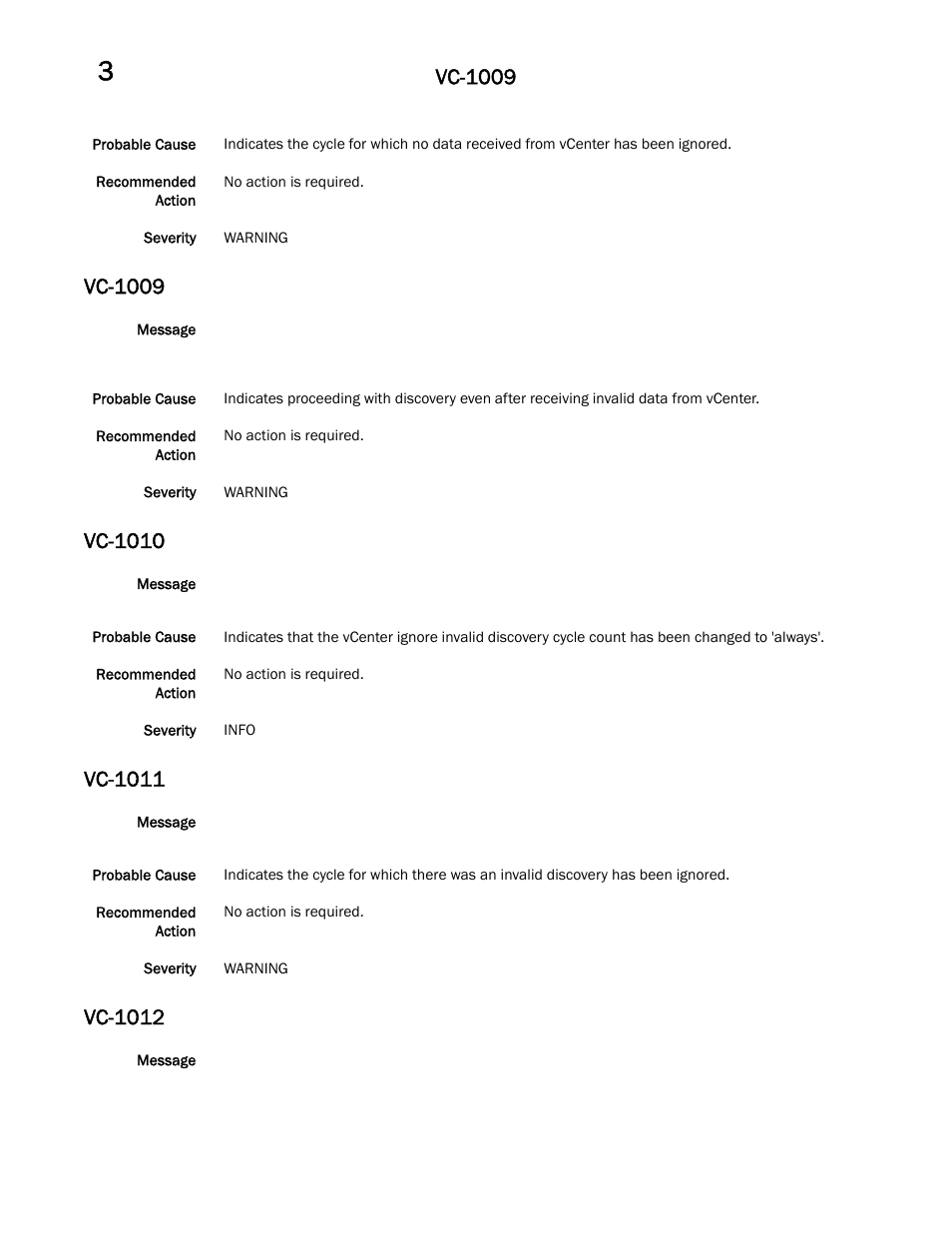 Vc-1009, Vc-1010, Vc-1011 | Vc-1012 | Brocade Communications Systems Brocade Network OS 2.1 User Manual | Page 36 / 44
