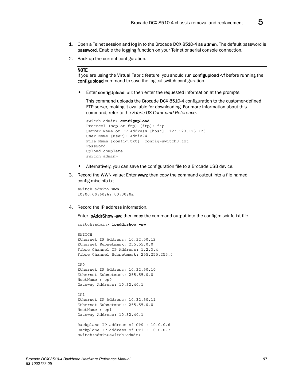 Brocade Communications Systems Brocade Backbone DCX 8510-4 User Manual | Page 117 / 168