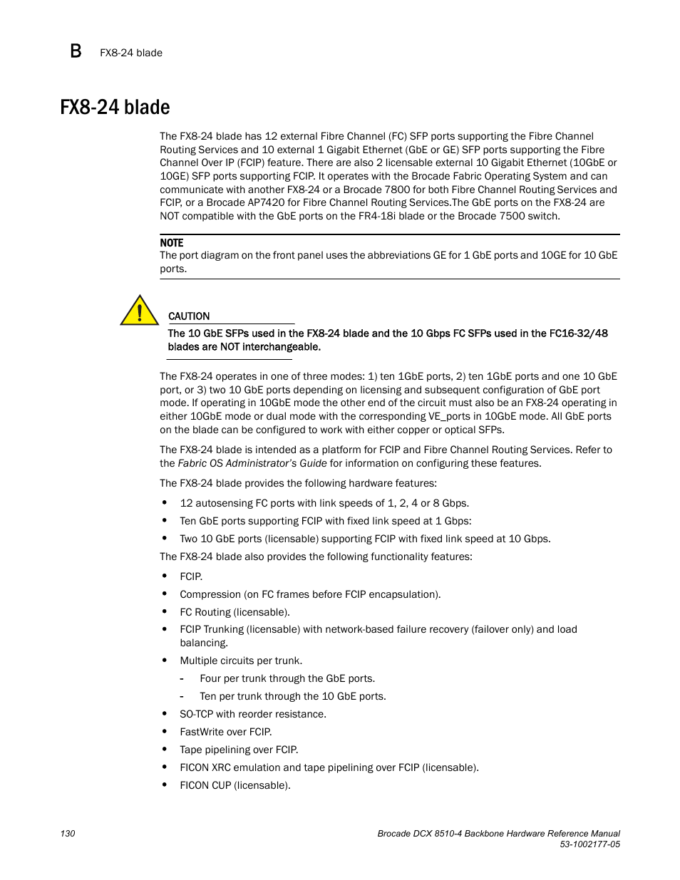 Fx8-24 blade | Brocade Communications Systems Brocade Backbone DCX 8510-4 User Manual | Page 150 / 168