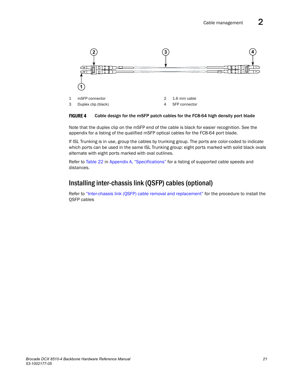 Figure 4, Cable d | Brocade Communications Systems Brocade Backbone DCX 8510-4 User Manual | Page 41 / 168
