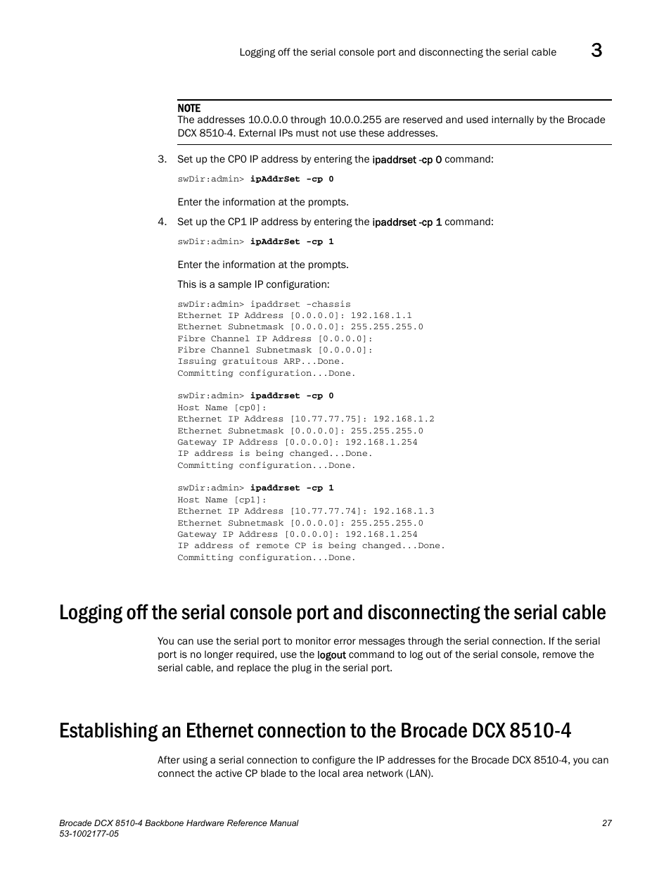 Brocade Communications Systems Brocade Backbone DCX 8510-4 User Manual | Page 47 / 168