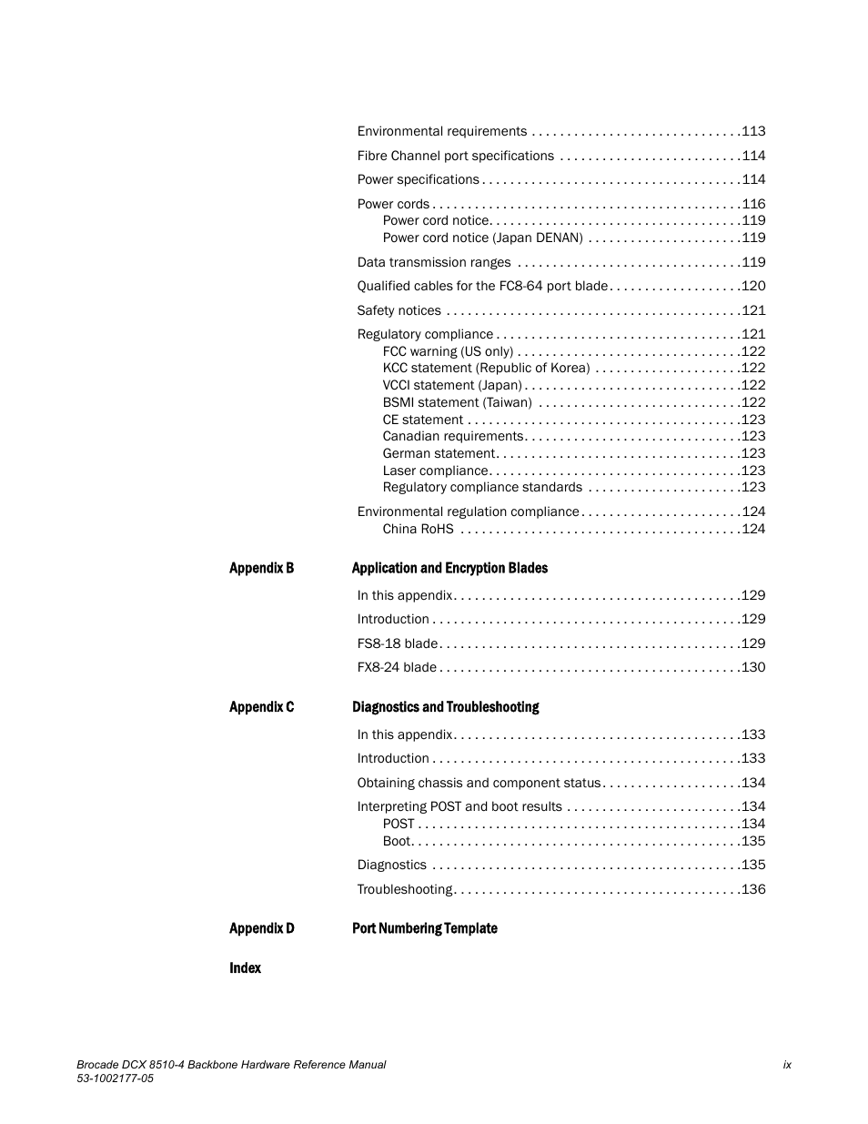 Brocade Communications Systems Brocade Backbone DCX 8510-4 User Manual | Page 9 / 168