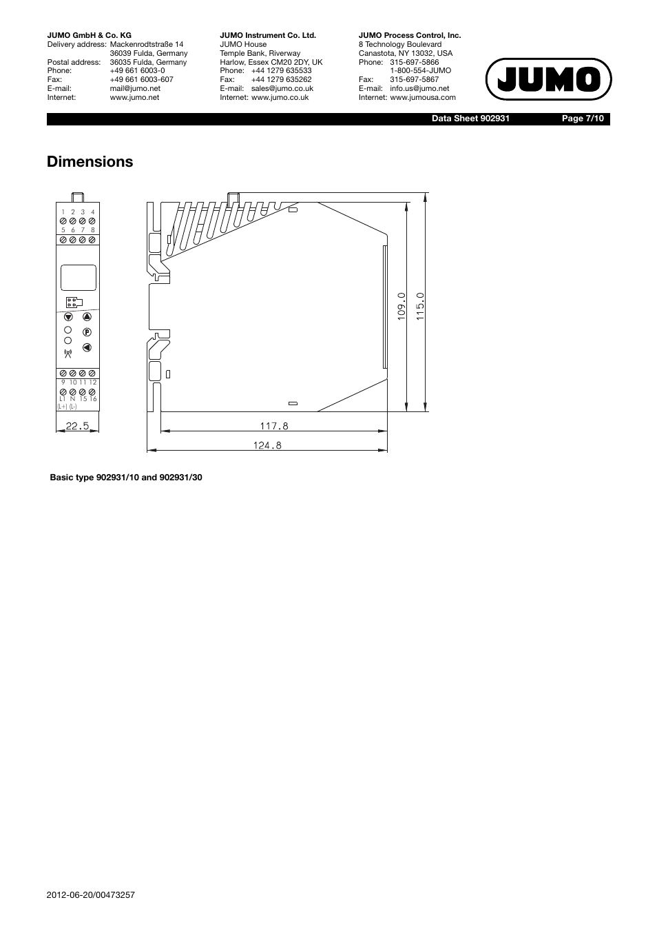 Dimensions | JUMO 902931 Wtrans Receiver with Wireless Data Transmission Data Sheet User Manual | Page 7 / 10