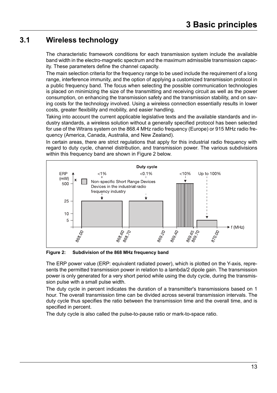3 basic principles, 1 wireless technology | JUMO 902931 Wtrans Receiver with Wireless Data Transmission Operating Manual User Manual | Page 13 / 104