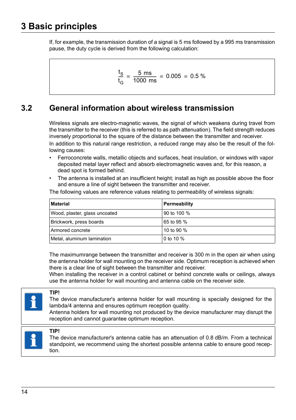 3 basic principles, 2 general information about wireless transmission | JUMO 902931 Wtrans Receiver with Wireless Data Transmission Operating Manual User Manual | Page 14 / 104