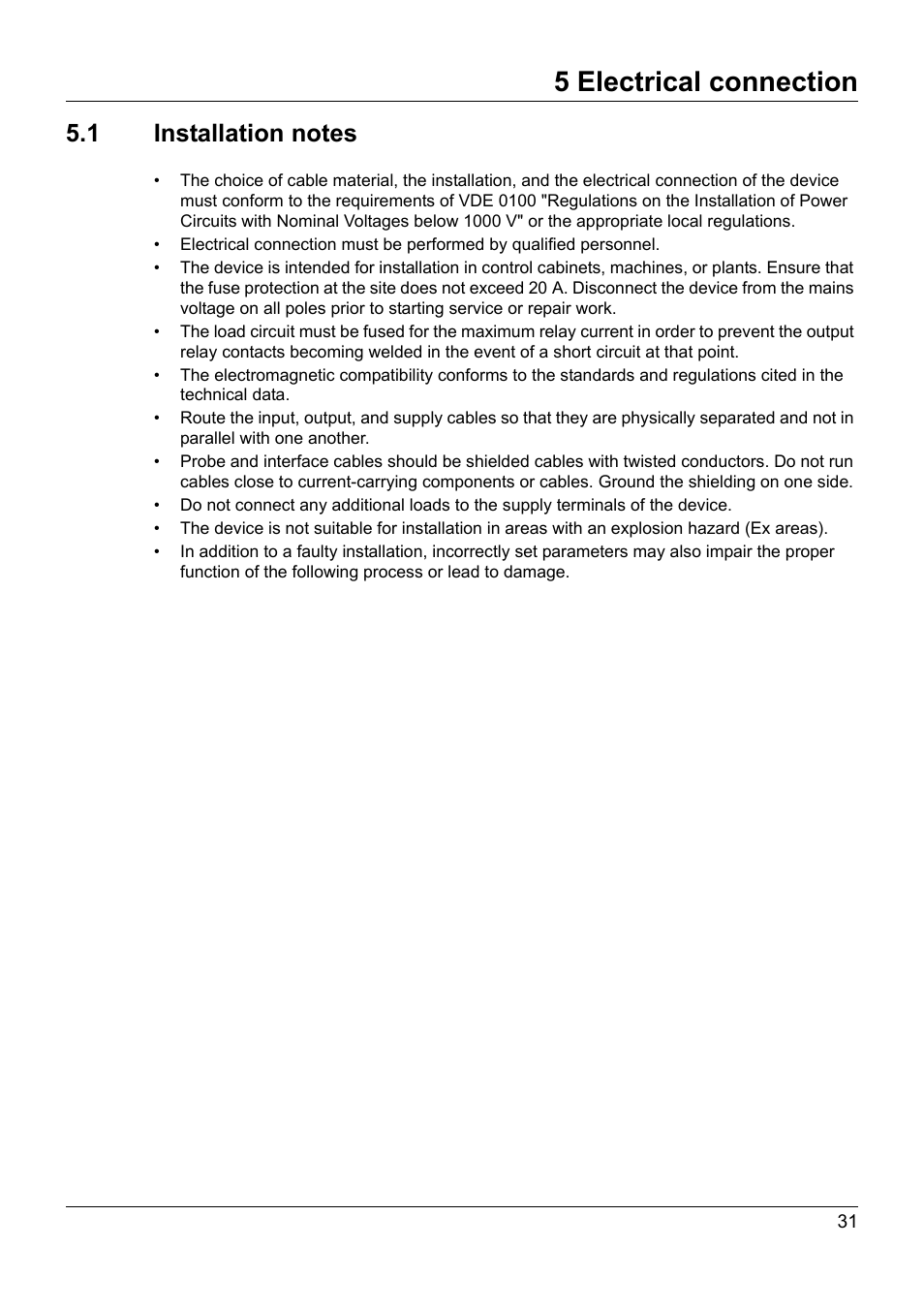 5 electrical connection | JUMO 902931 Wtrans Receiver with Wireless Data Transmission Operating Manual User Manual | Page 31 / 104