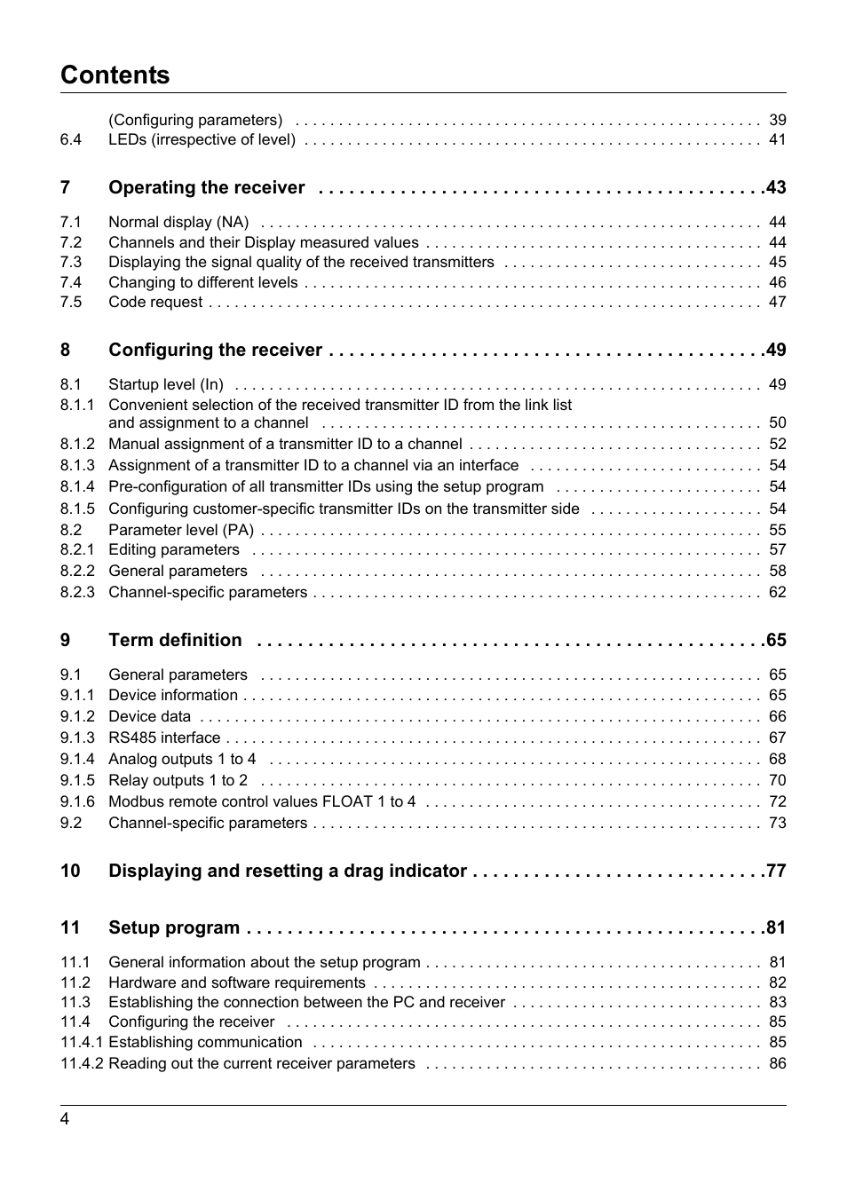 JUMO 902931 Wtrans Receiver with Wireless Data Transmission Operating Manual User Manual | Page 4 / 104