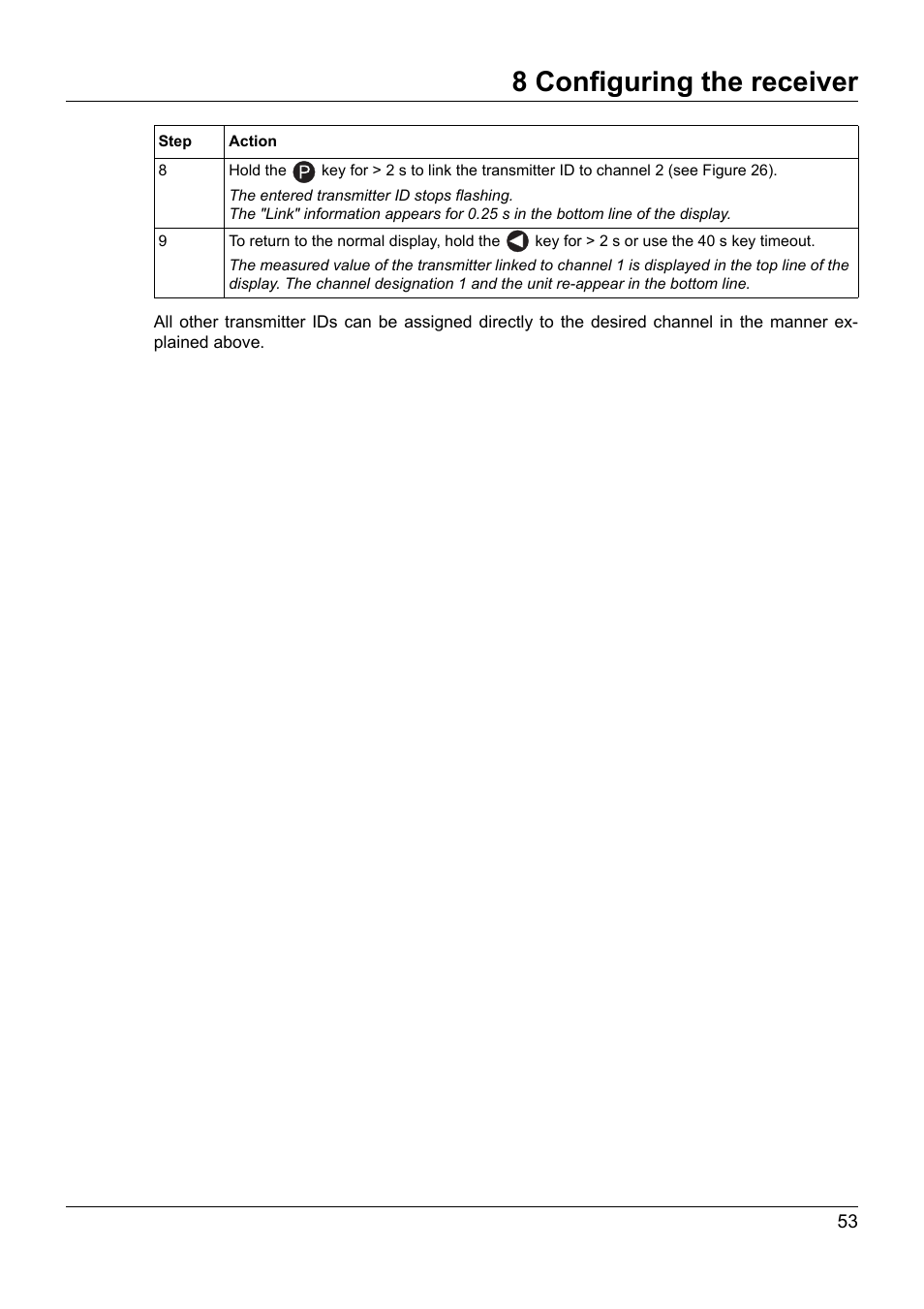 8 configuring the receiver | JUMO 902931 Wtrans Receiver with Wireless Data Transmission Operating Manual User Manual | Page 53 / 104