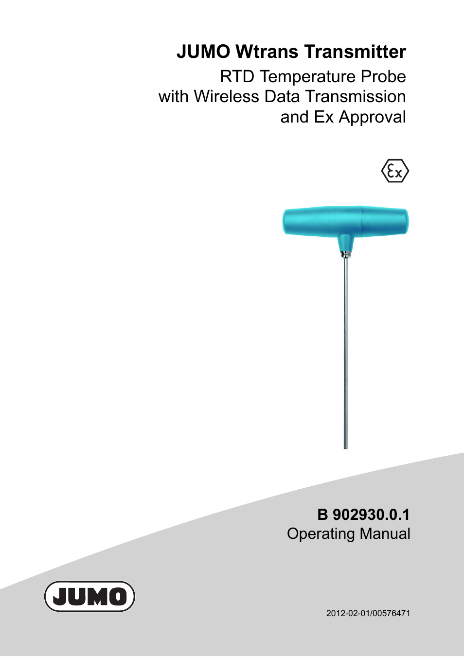 JUMO 902930 Wtrans Transmitter RTD Temperature Probe with Ex approval Operating Manual User Manual | 48 pages