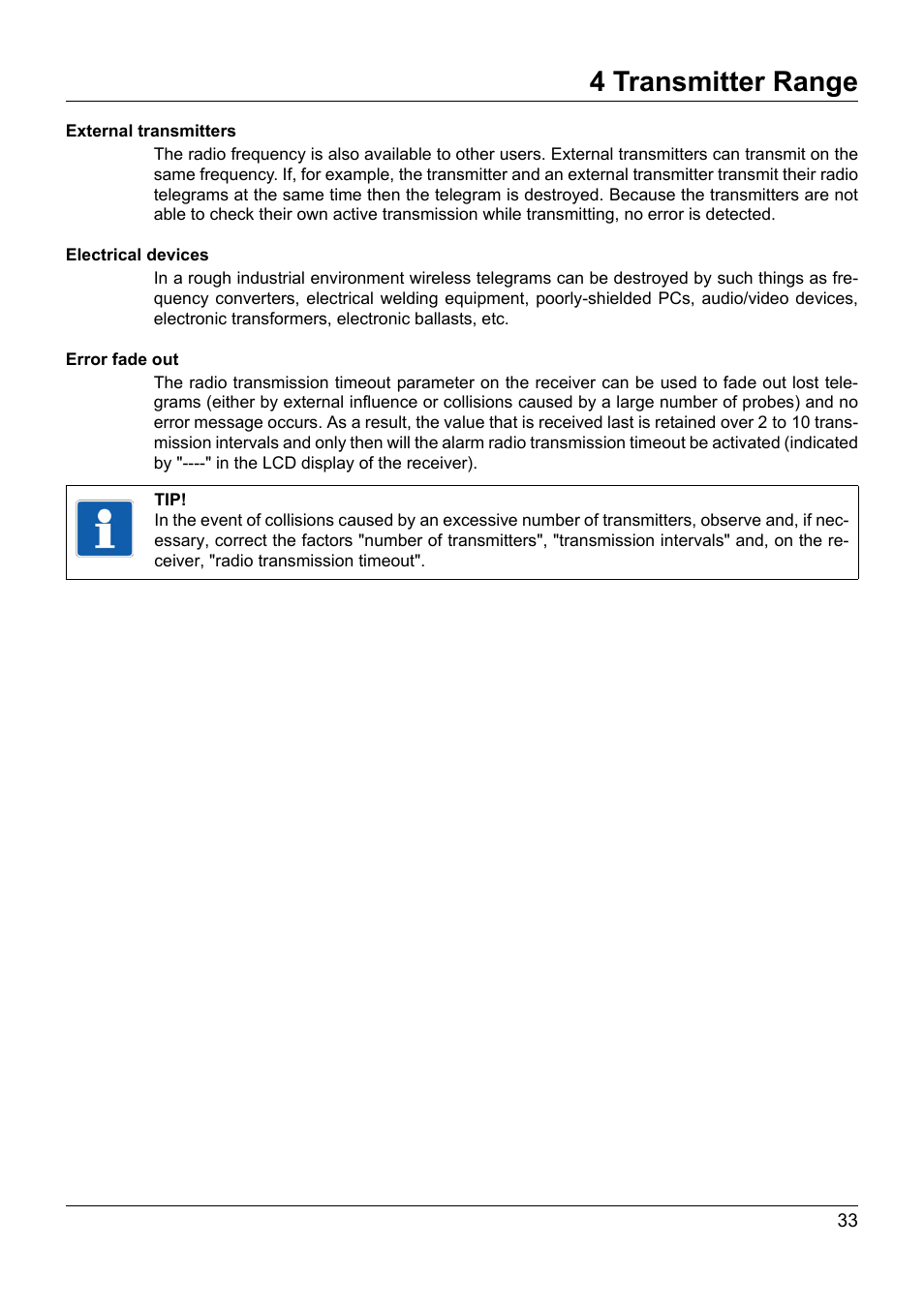 4 transmitter range | JUMO 902930 Wtrans Transmitter RTD Temperature Probe with Ex approval Operating Manual User Manual | Page 33 / 48