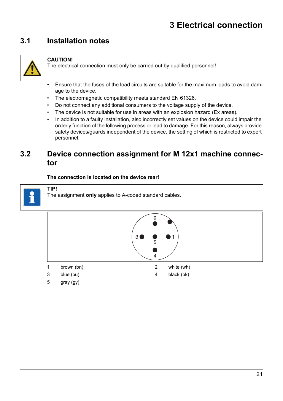 3 electrical connection, 1 installation notes, Electrical connection | Installation notes | JUMO 902940 DELOS T Electronic Temperature Switch with Display and Analog Output Operating Manual User Manual | Page 21 / 76