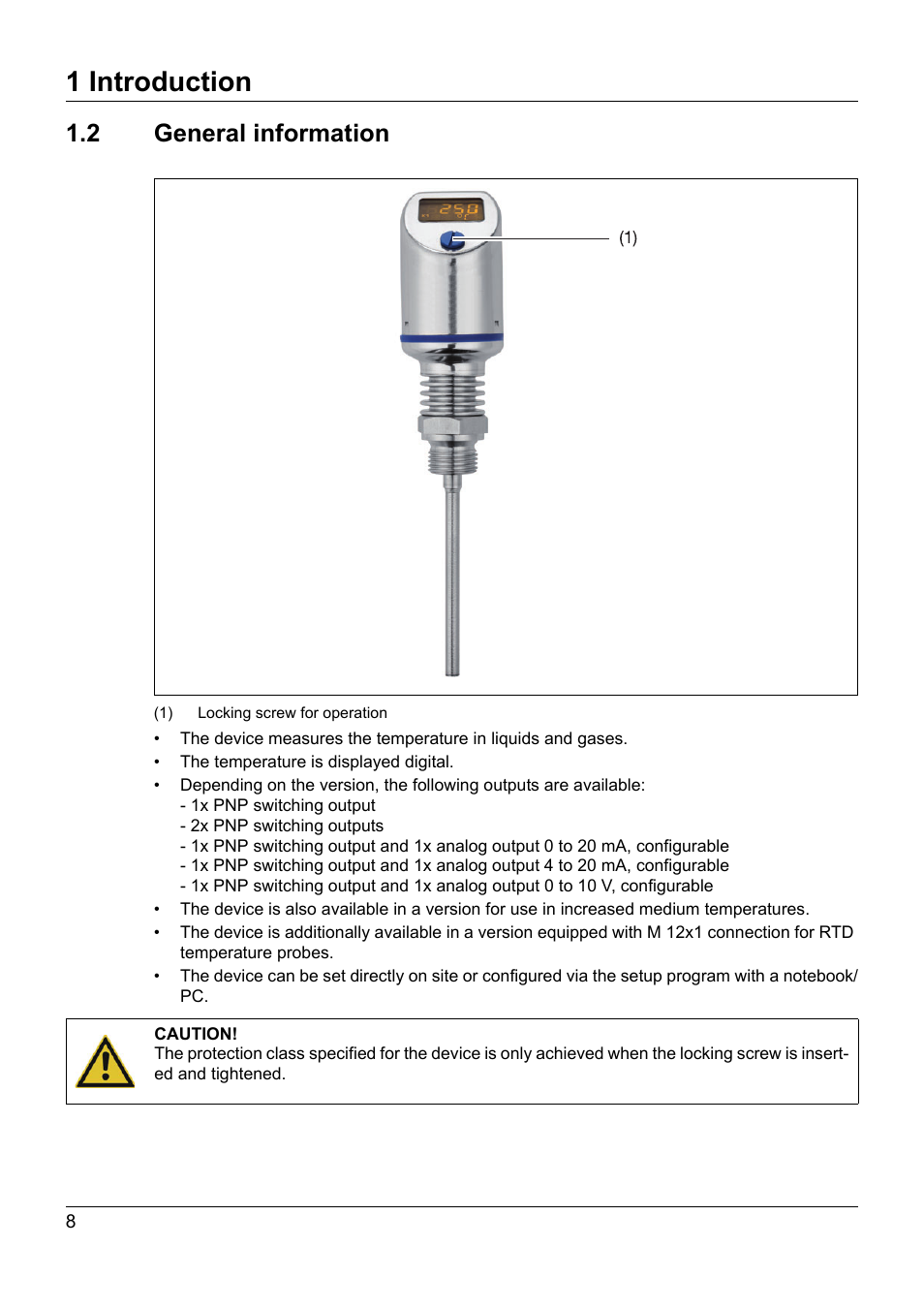 2 general information, General information, 1 introduction | JUMO 902940 DELOS T Electronic Temperature Switch with Display and Analog Output Operating Manual User Manual | Page 8 / 76