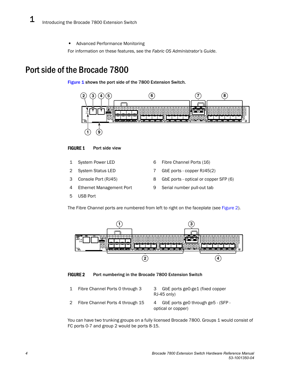 Port side of the brocade 7800 | Brocade Communications Systems Extension Switch 7800 User Manual | Page 16 / 56