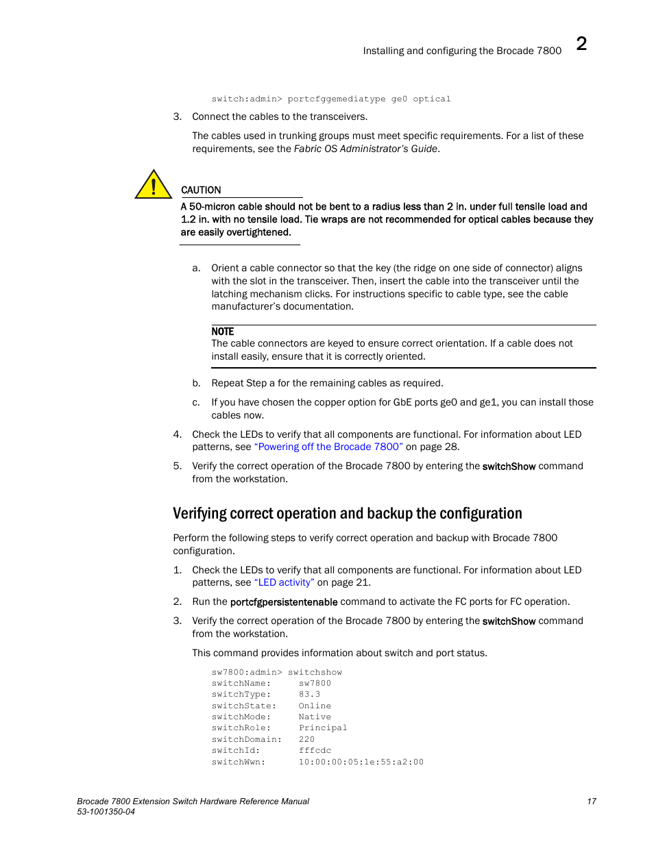 Brocade Communications Systems Extension Switch 7800 User Manual | Page 29 / 56