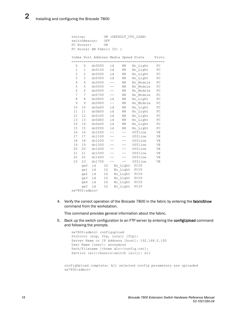 Brocade Communications Systems Extension Switch 7800 User Manual | Page 30 / 56