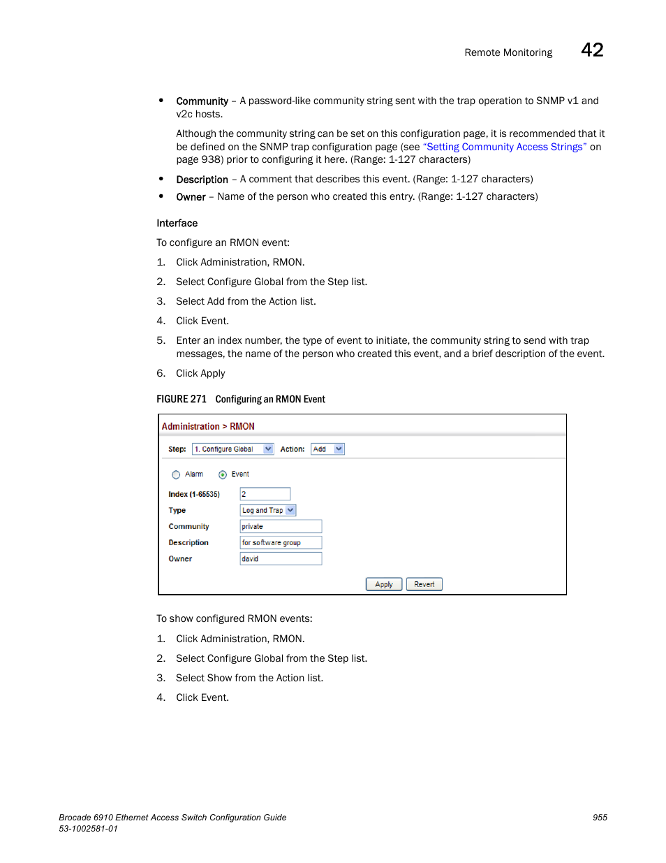 Figure 271 confi | Brocade Communications Systems Brocate Ethernet Access Switch 6910 User Manual | Page 1005 / 1200