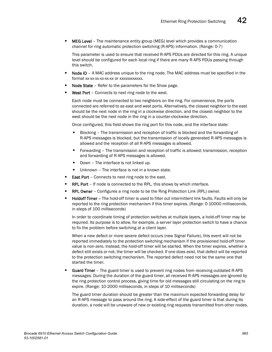 Brocade Communications Systems Brocate Ethernet Access Switch 6910 User Manual | Page 1015 / 1200