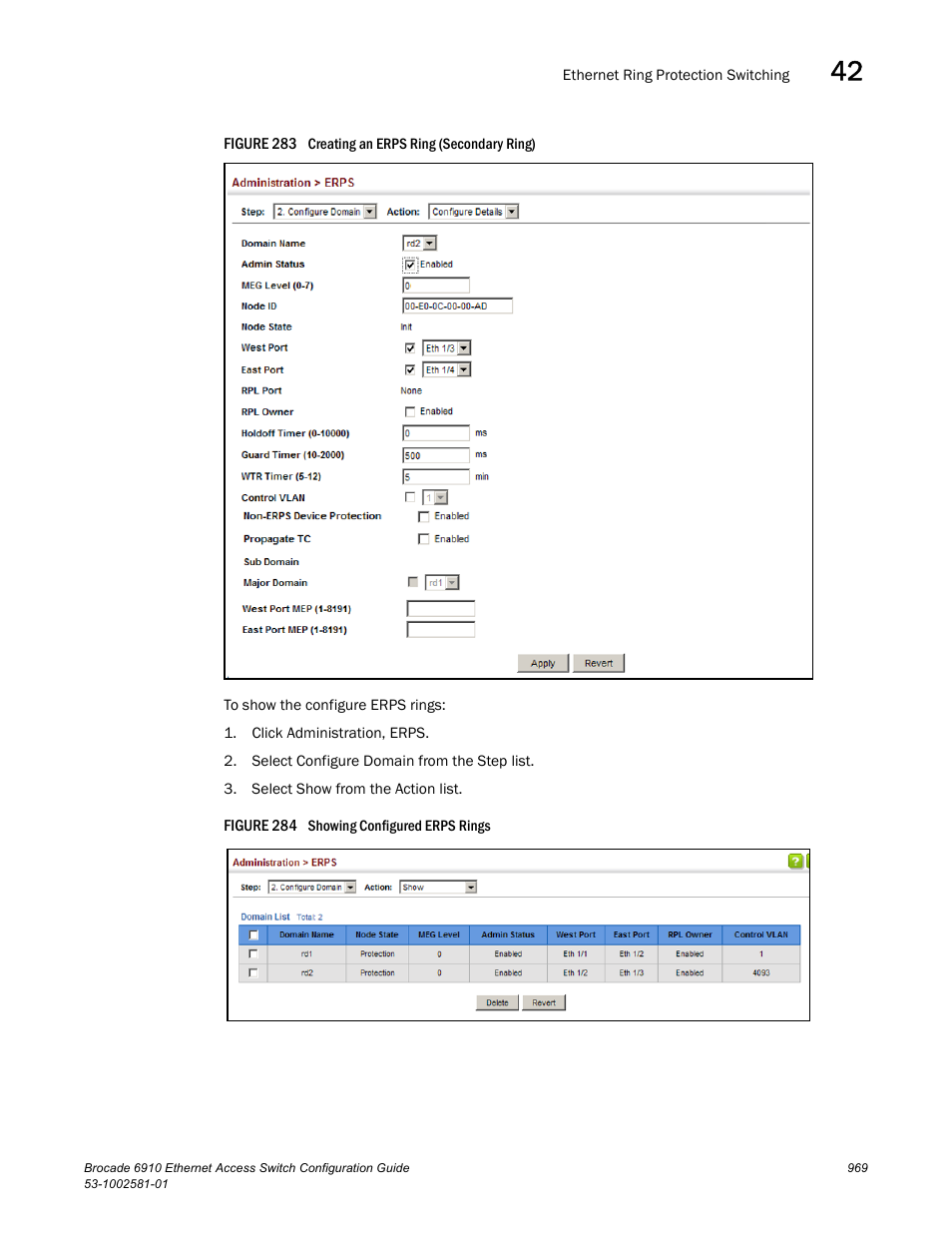 Figure 283 cre, Figure 284 s | Brocade Communications Systems Brocate Ethernet Access Switch 6910 User Manual | Page 1019 / 1200