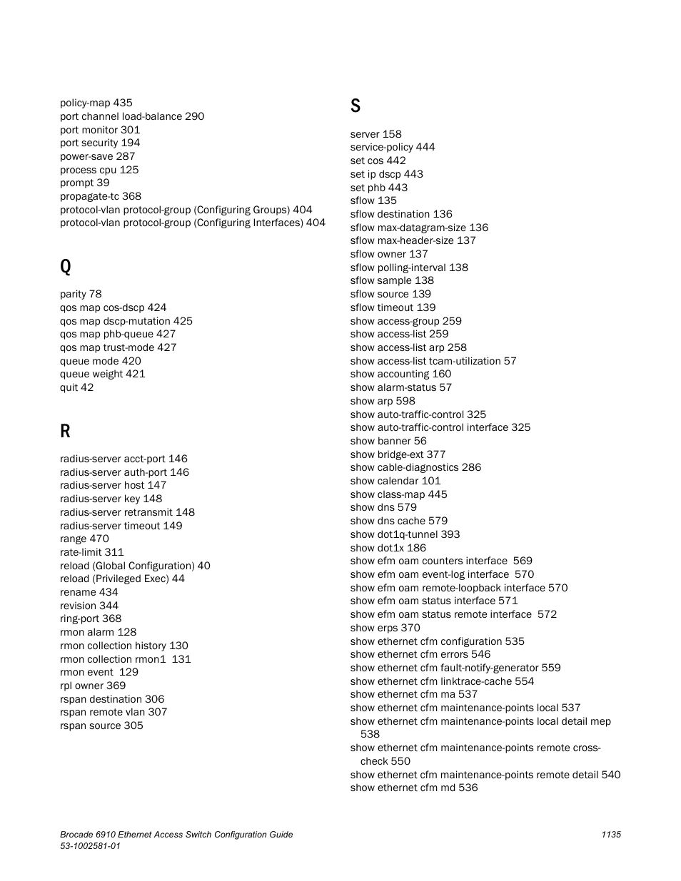 Brocade Communications Systems Brocate Ethernet Access Switch 6910 User Manual | Page 1185 / 1200