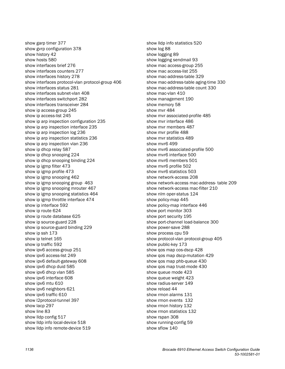 Brocade Communications Systems Brocate Ethernet Access Switch 6910 User Manual | Page 1186 / 1200