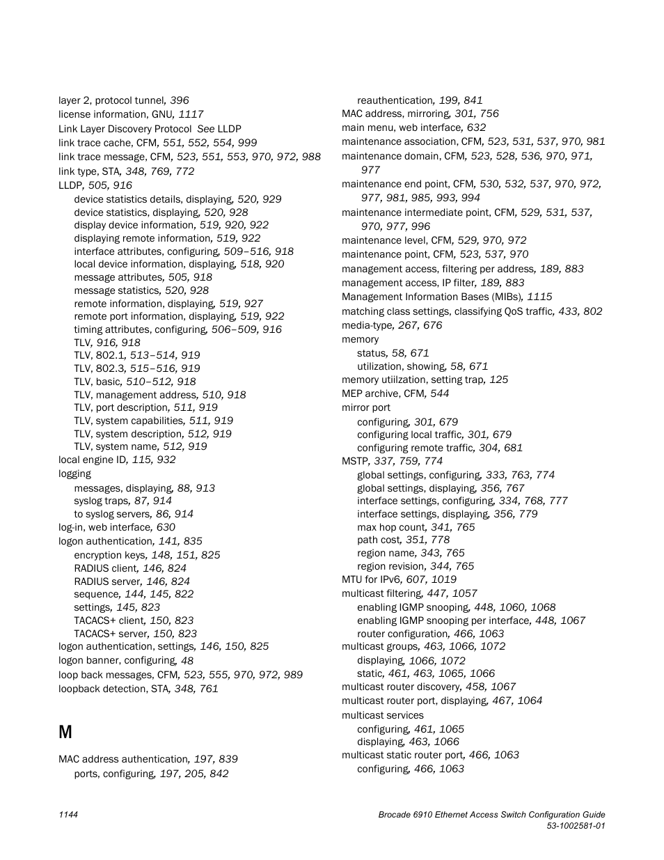 Brocade Communications Systems Brocate Ethernet Access Switch 6910 User Manual | Page 1194 / 1200