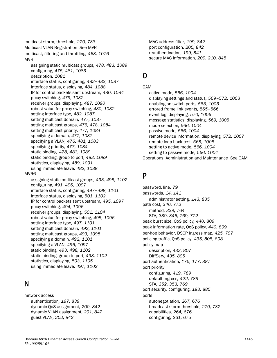 Brocade Communications Systems Brocate Ethernet Access Switch 6910 User Manual | Page 1195 / 1200