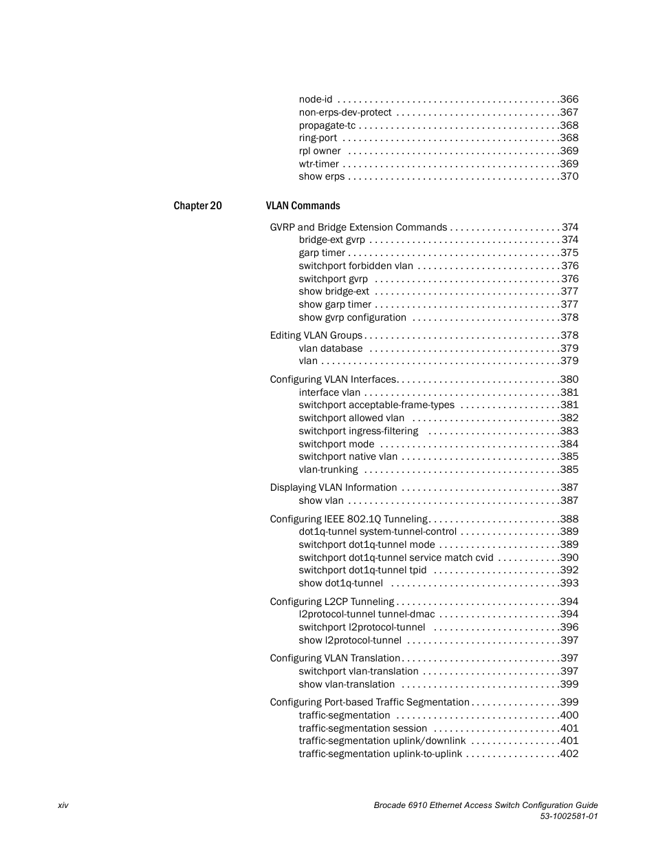 Brocade Communications Systems Brocate Ethernet Access Switch 6910 User Manual | Page 14 / 1200